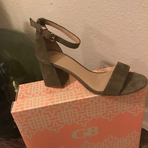 olive green block heels